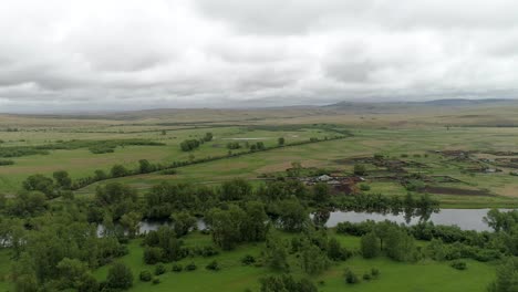 River-Flowing-Through-Charming-Village