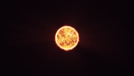 The-Sun-centered-in-space.-Wide-black-background
