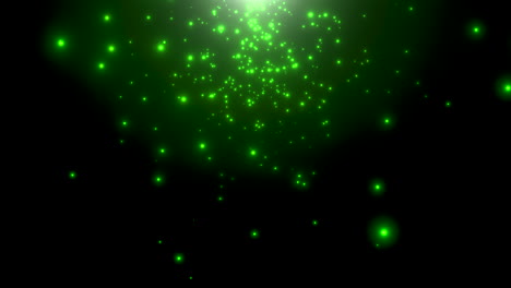 Movimiento-De-Partículas-Verdes-Y-Estrellas-En-La-Galaxia-1