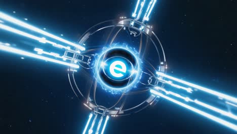 abstract futuristic technology logo