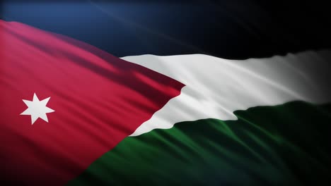 Flagge-Jordaniens,-Vollbild,-Hohe-Auflösung,-4K-Flagge-Des-Haschemitischen-Königreichs-Jordanien