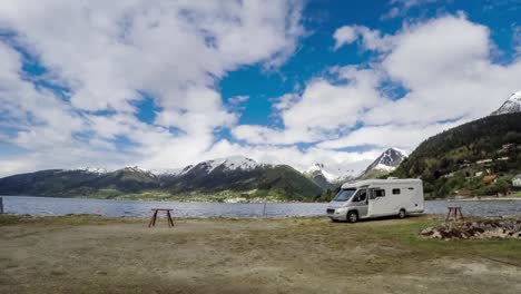 beautiful nature norway time laps.