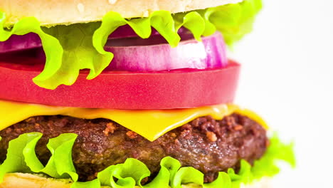 tasty and appetizing hamburger cheeseburger