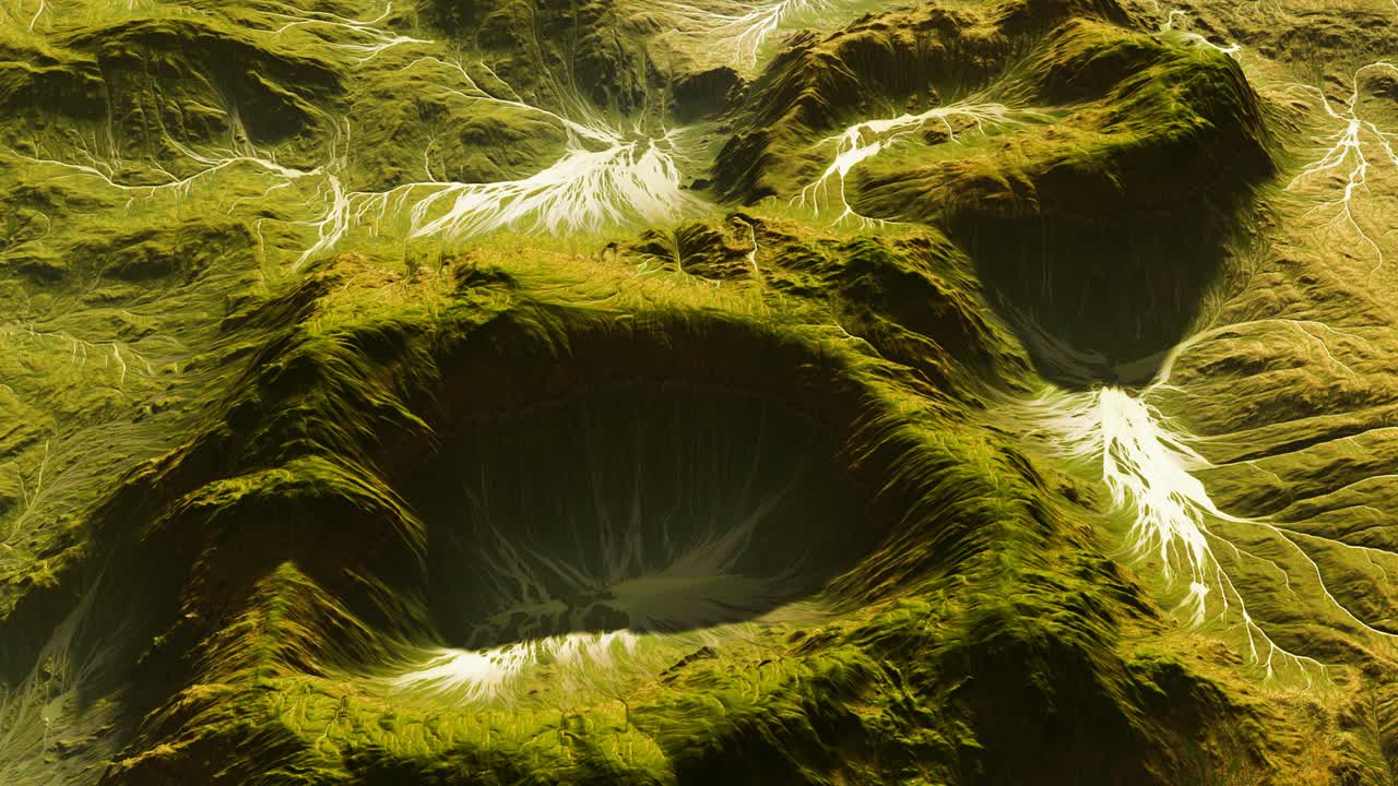 vista del paisaje del planeta alienígena