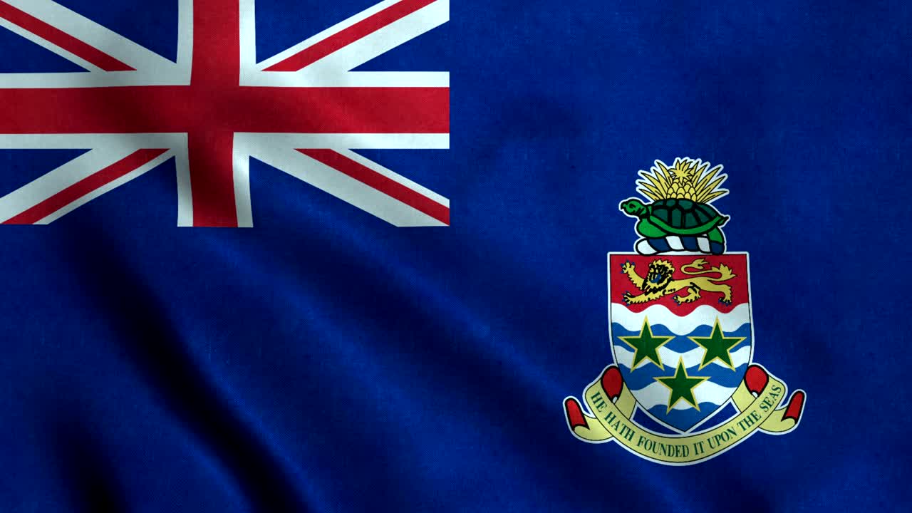 bandera de las islas caimán con bucle sin costuras de 4k