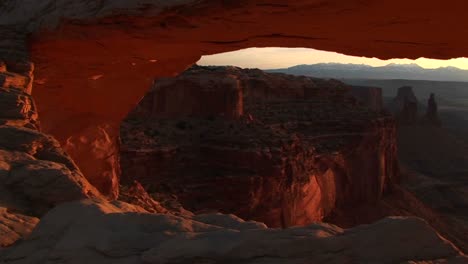 Jib-Up-Of-Mesa-Arch-In-Canyonlands-National-Park-Utah