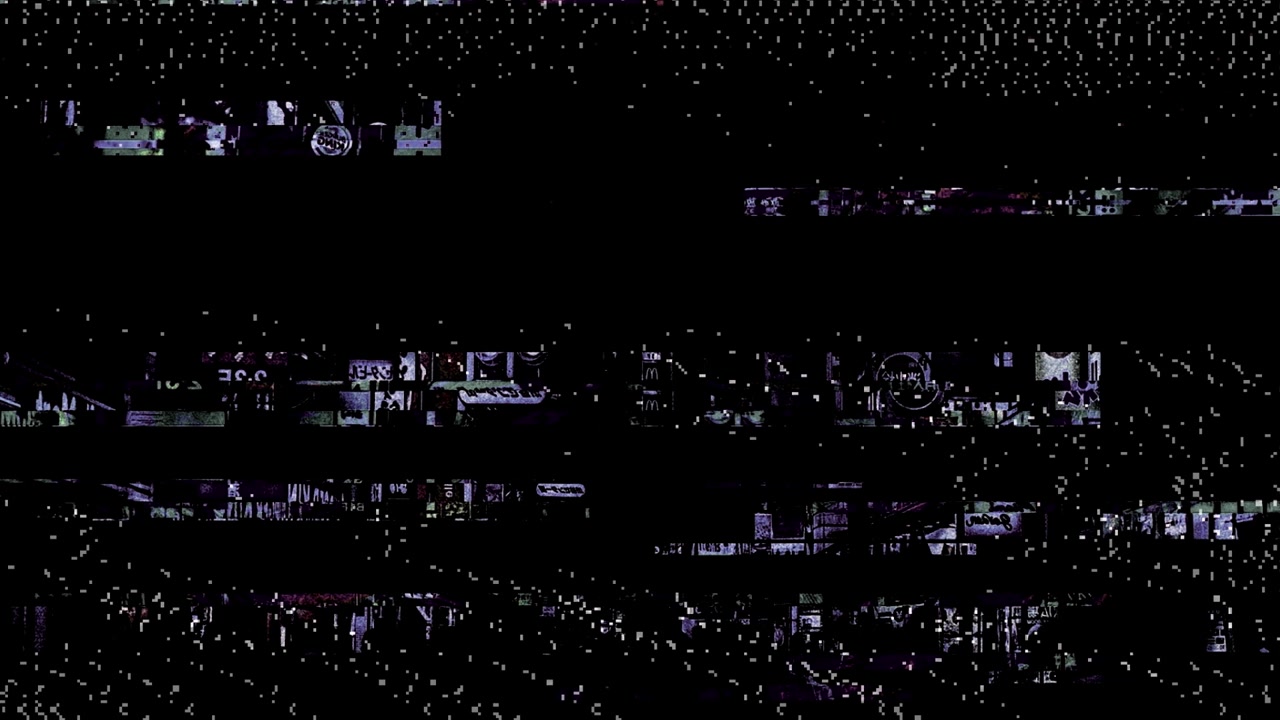 Digital glitch-effekt med förvrängd videosignal