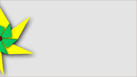 molino de viento de papel, animación de ventilador de papel para gráficos en movimiento, elementos gráficos.