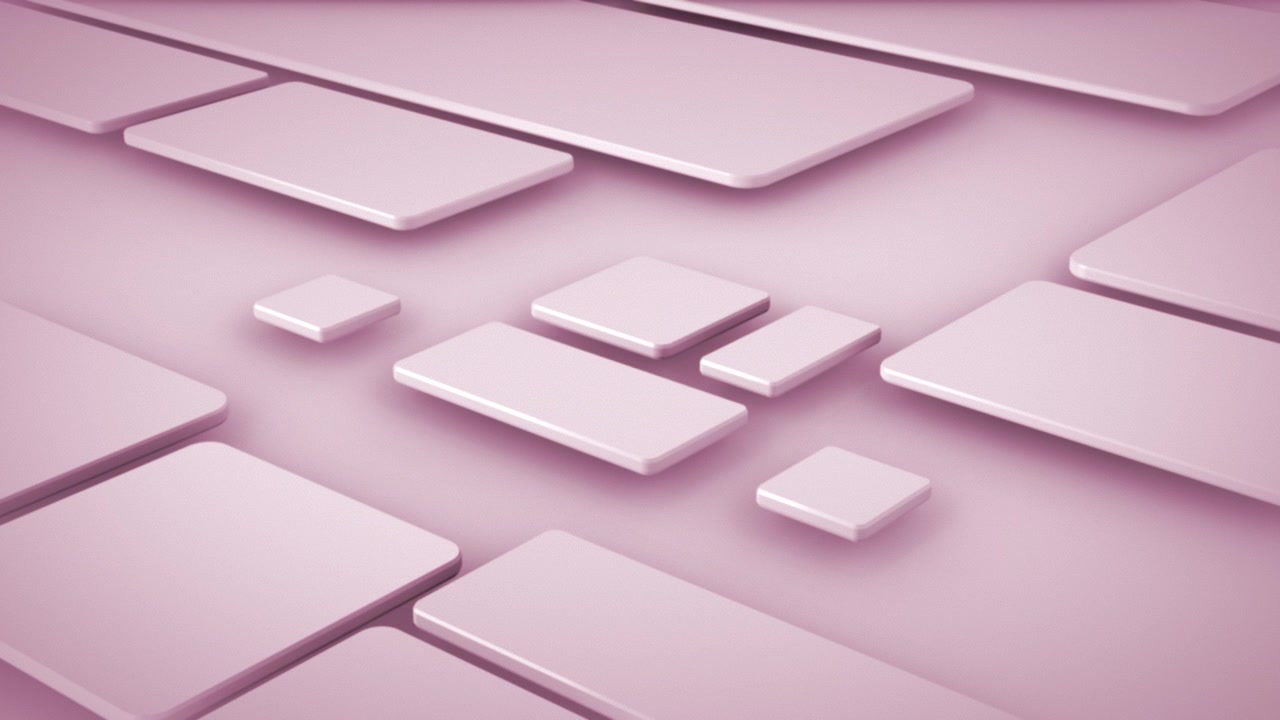 Soft pink plates glide in a seamless satisfying loop, layering smooth geometric surfaces with gentle depth, clean motion, and calming minimal rhythm for elegant visual content