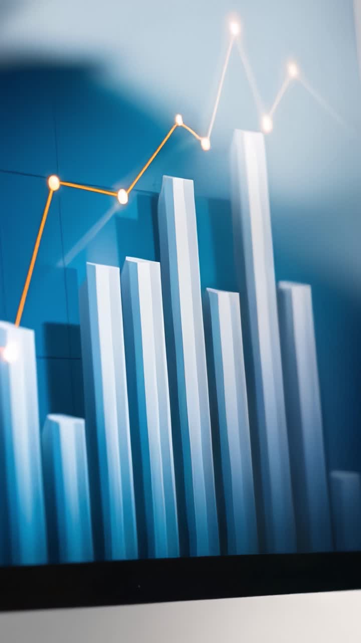 Visual Representation of Growth: Analyzing Business Trends with Graphs Displaying Increasing Metrics on a Modern Desktop Computer Screen