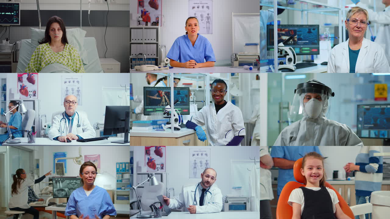 Medical Professionals and Patients in Various Healthcare Settings