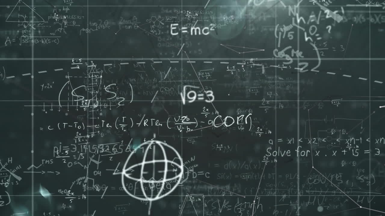 animación del procesamiento de datos científicos sobre un fondo negro