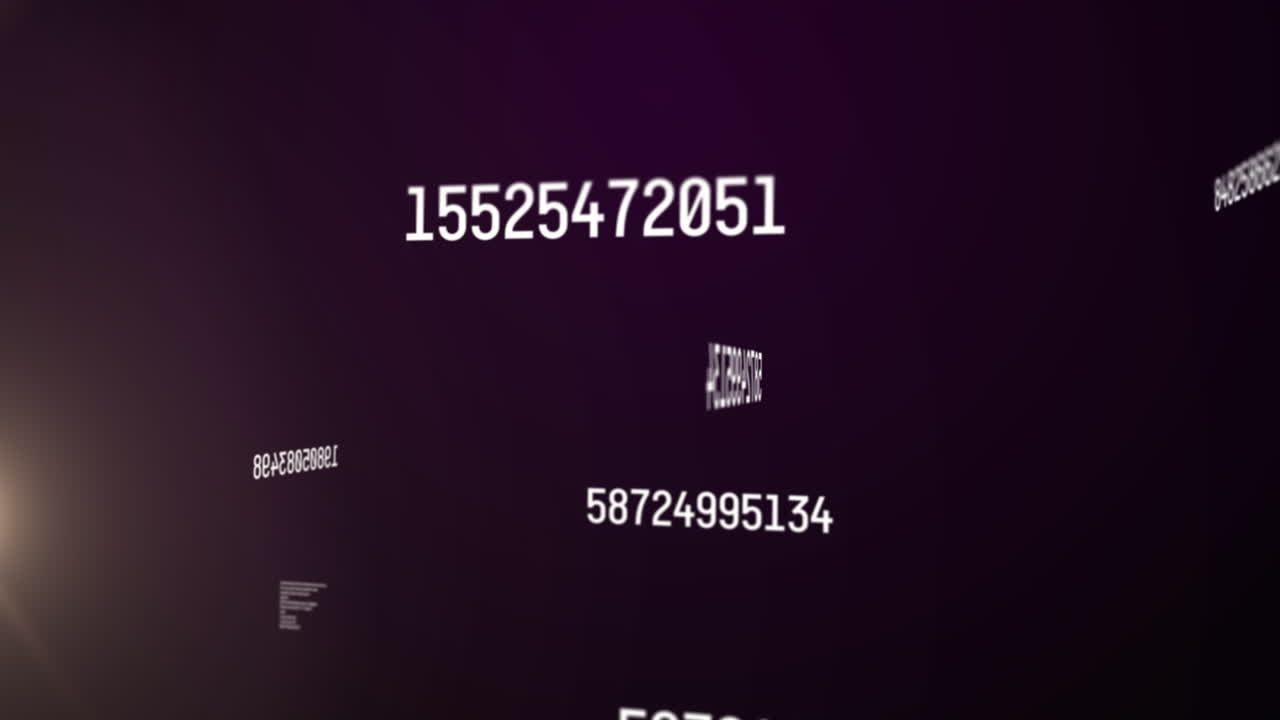 Animation of numbers changing and data processing