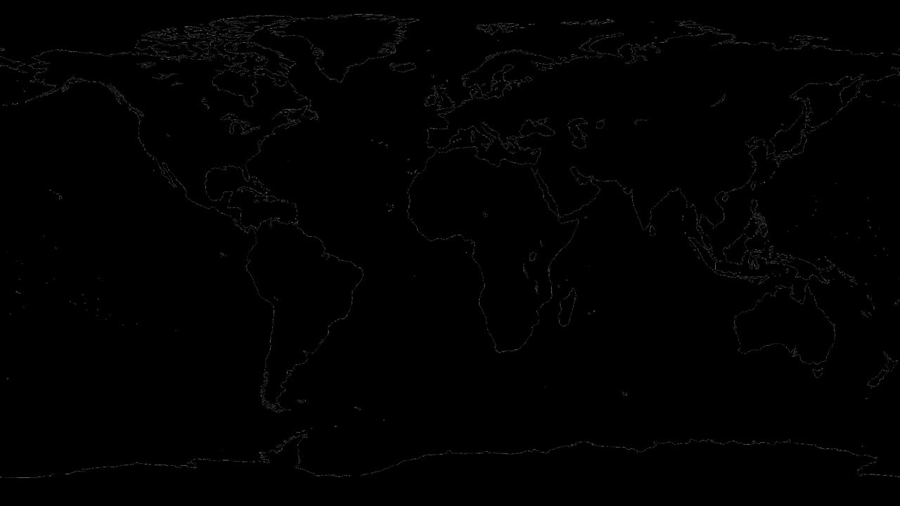 animación de escaneo del mapa del mundo 2d en monocromo
