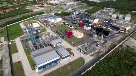 aerial view of cepm electric utility company in punta cana