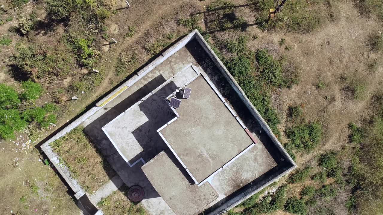 dji disparo de drones en dehradun uttarakhand, la india rural imágenes de vista aérea para las acciones de la cuota