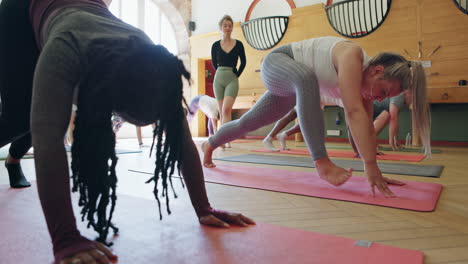 yoga class poses