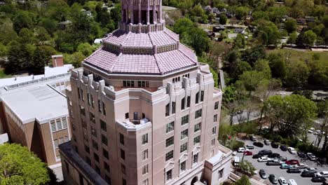 Aerial-Asheville-City-Hall-in-Asheville-NC,-Asheville-North-Carolina