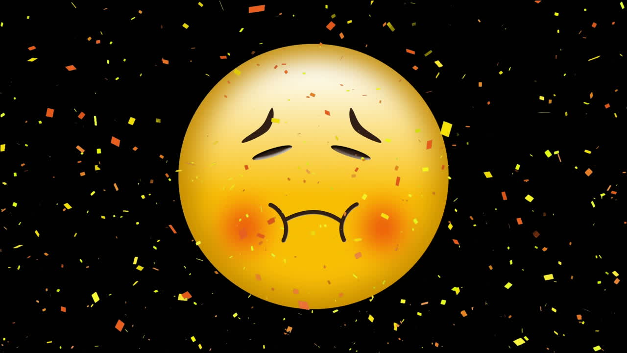 Emoji with mouth closed and red cheeks