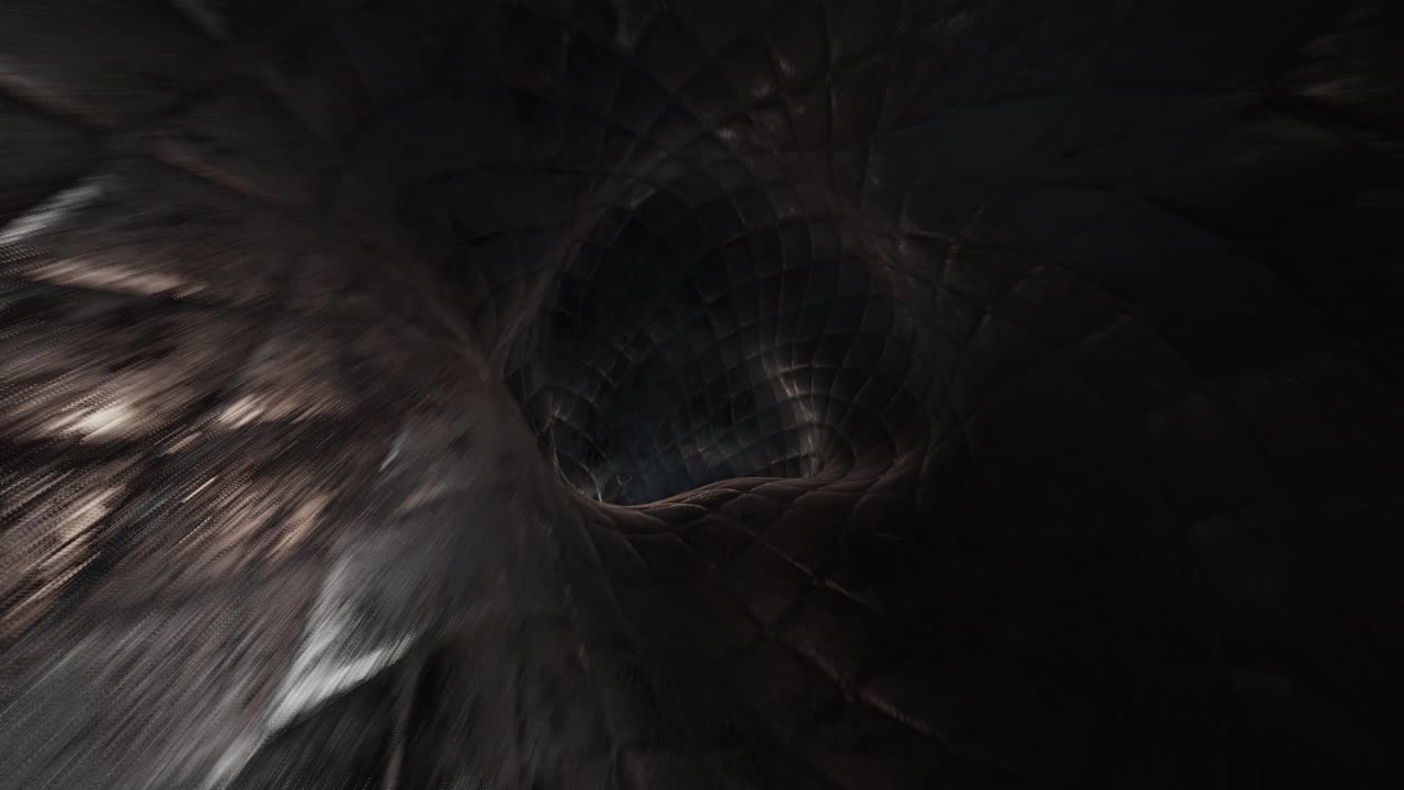 bucle de túnel 3d, textura de la piel de un reptil serpiente, imágenes en bucle sin costura