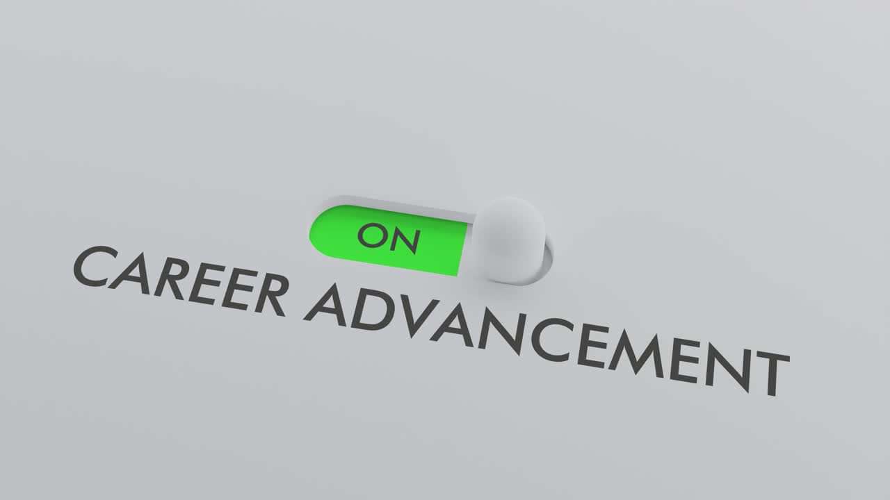 Switching on the CAREER ADVANCEMENT switch