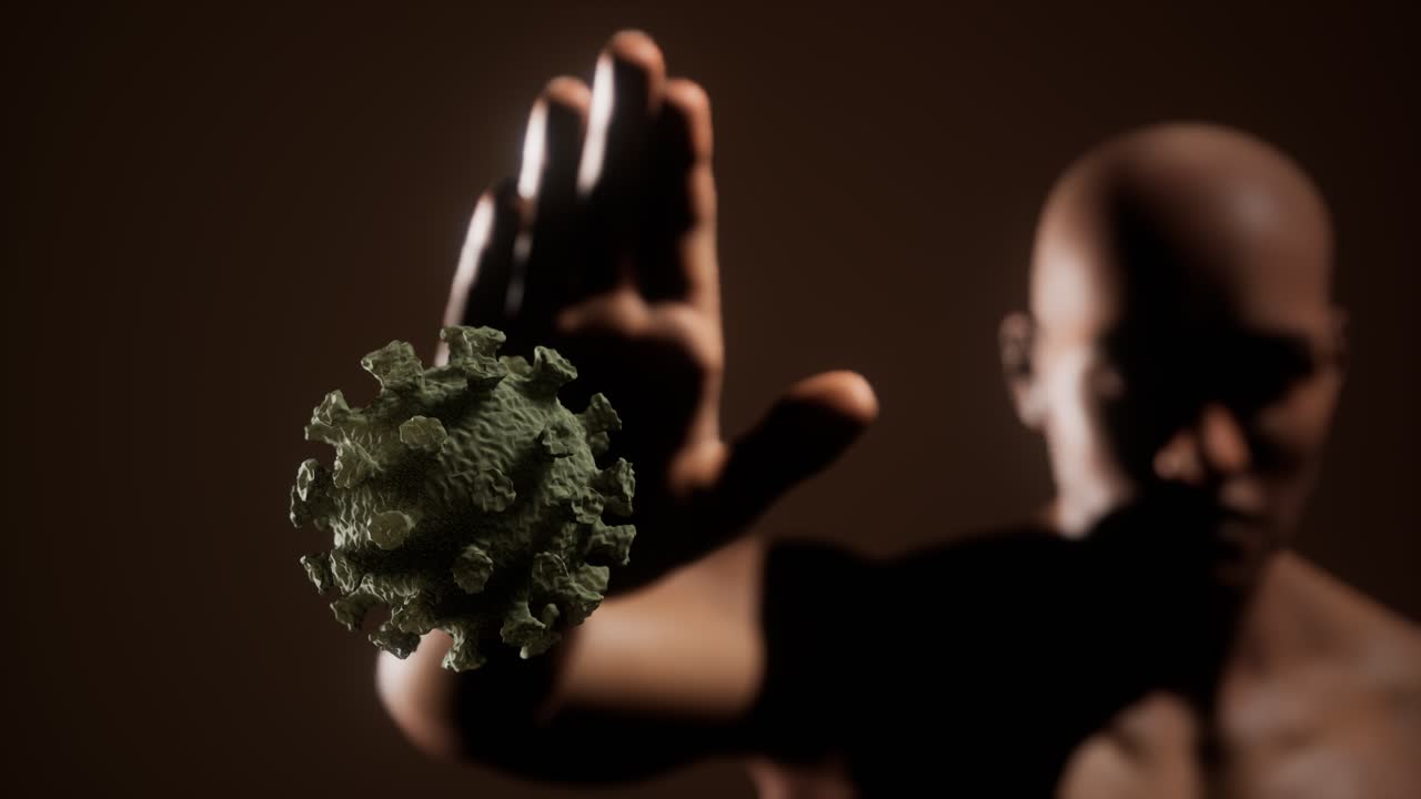 hombre asustado gestando dejar de temer a la infección por coronavirus covid-19