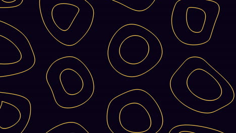 patrón de círculos geométricos digitales en el gradiente negro