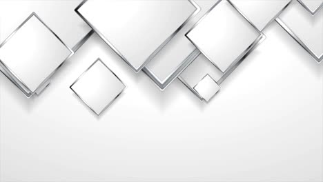 abstracto cuadrados de metal plateado gris animación de video