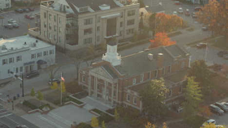 aerial view of town hall in kirkwood in st