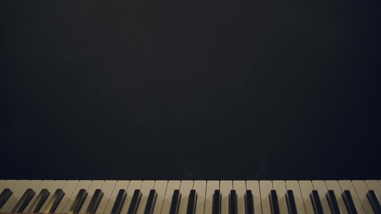 Mysterious Piano Keys with Smoke