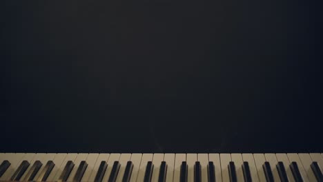 mysterious piano keys with smoke