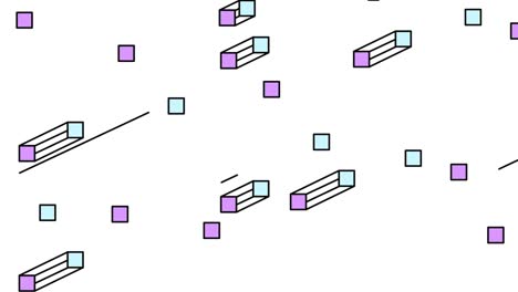 rain of geometric shapes- colored elements