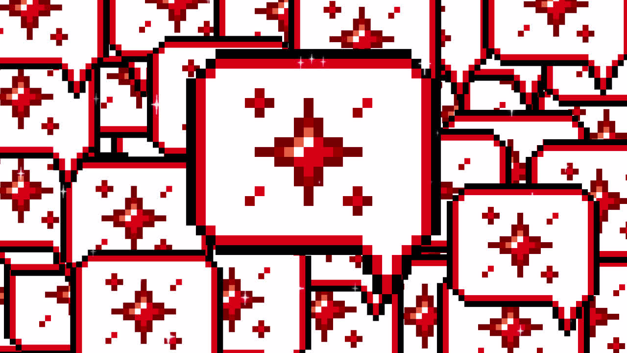 Pixel art pop up speech bubble icon particle Transitions. 1080p - 30 fps - Alpha Channel (3).mov