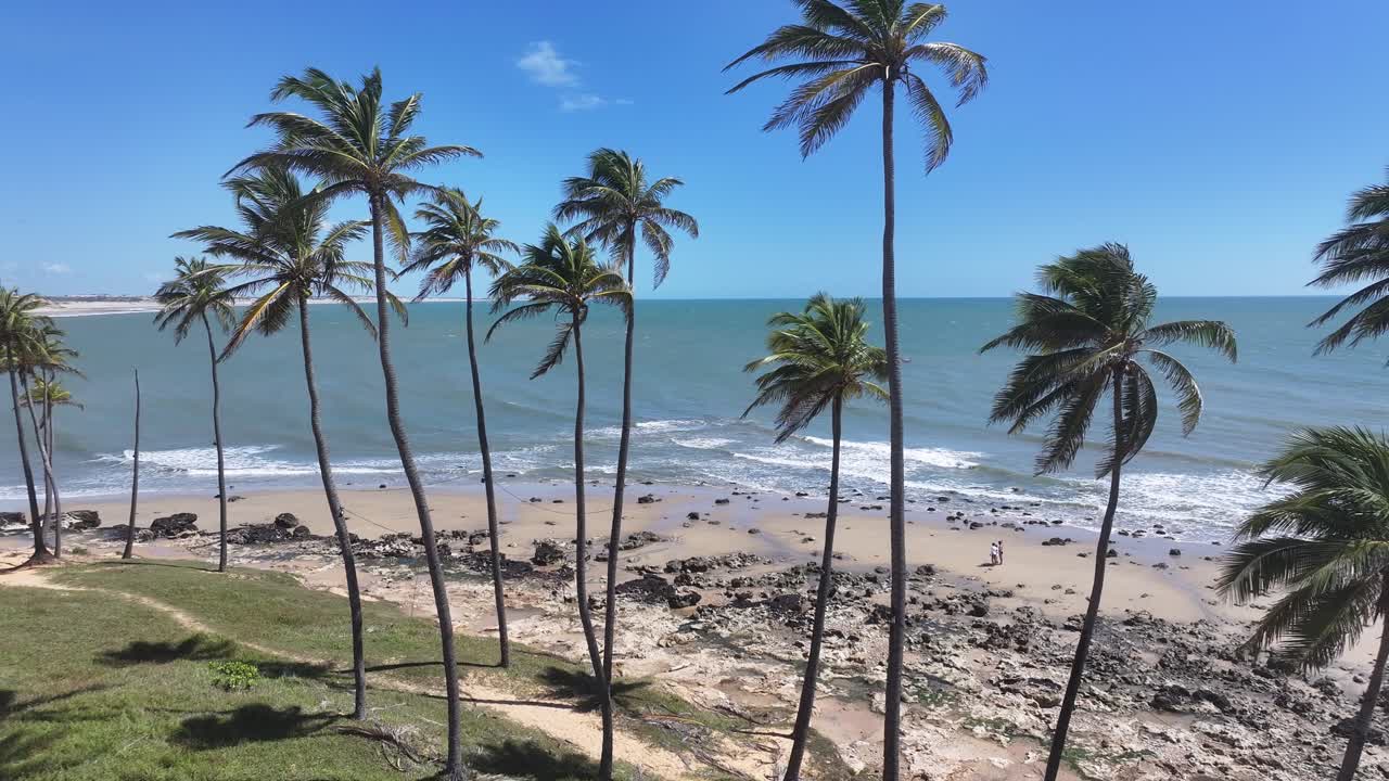 Horizonte de Lagoinha em Paraipaba, Ceará, Brasil. Horizonte da praia. Paisagem natural. Viagem de verão. Horizonte de Lagoinha em Paraipaba, Ceará, Brasil. Cenário tropical.