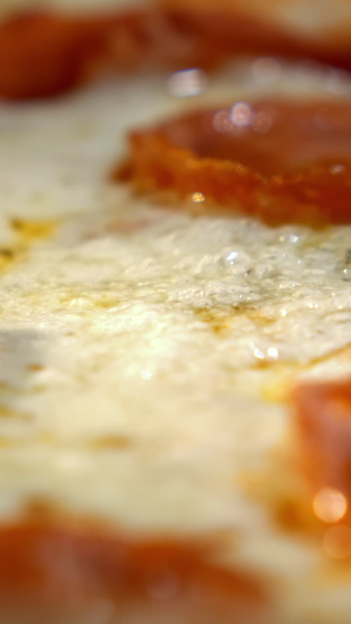 Close-up of a pepperoni pizza