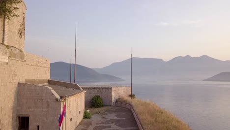 aerial: fort punta d'ostro in croatia