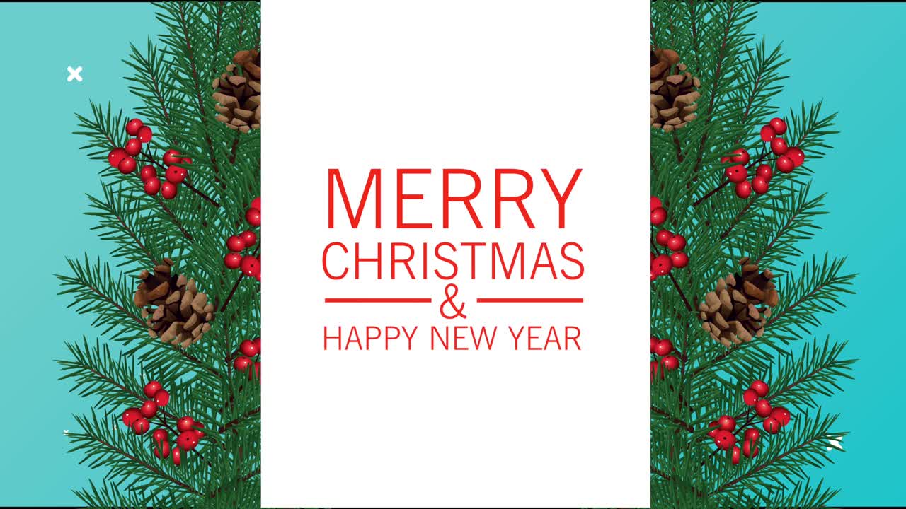 잎 과 씨 을 담은 메리 크리스마스 글자 카드