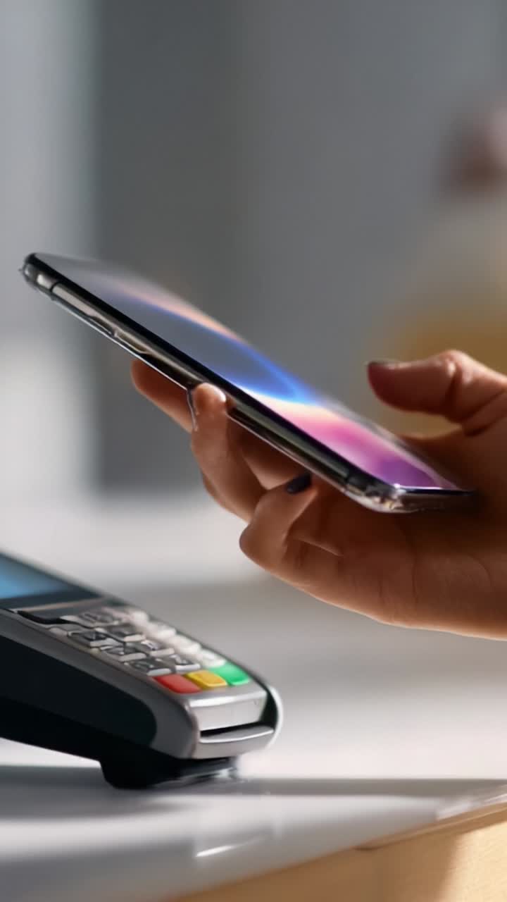 Contactless Payment Process: Utilizing a Smartphone to Complete a Transaction at a Point of Sale Terminal for Quick and Secure Transactions