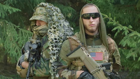 portrait of military men in disguise