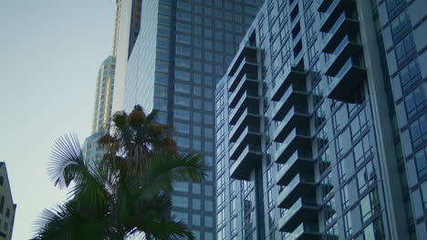 High-modern-buildings-on-cityscape.-Business-skyscraper-on-downtown-big-city.