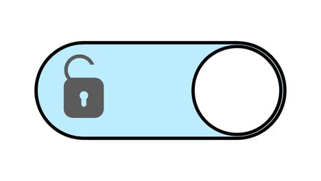 enable animation toggle open - closed. switch user interface. 4k video illustration