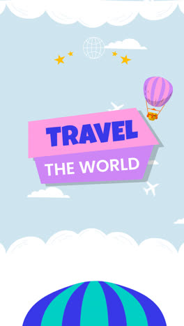 motion graphic of flat instagram posts collection for world tourism day celebration