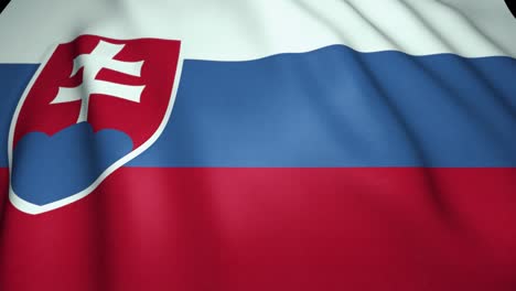 waving realistic slovakia flag on background, loop animation