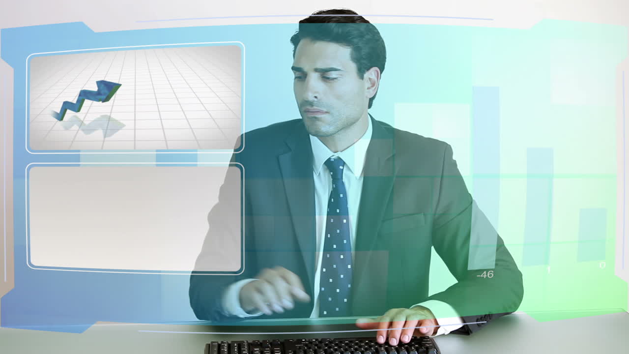 차트와 함께 비즈니스 비디오