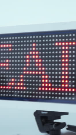 close-up of a digital display board