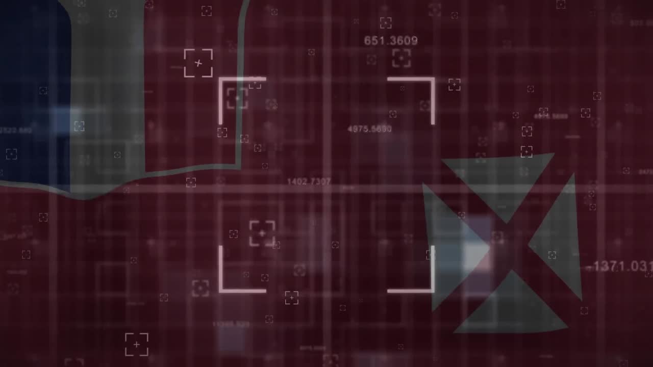 animación del procesamiento de datos sobre la bandera de wallis y futuna