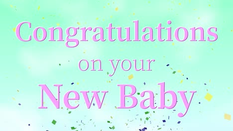 congratulations on your new baby message text animation motion graphics