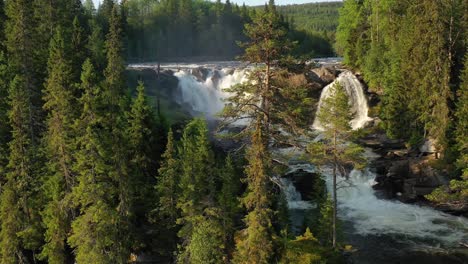 ristafallet waterfall in the western part of jamtland is listed as one of the most beautiful waterfalls in sweden.