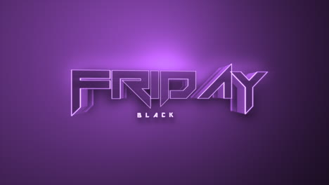 dark monochrome black friday text on dark purple gradient