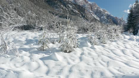 Invierno-En-El-Norte-De-Italia,-Dolomitas